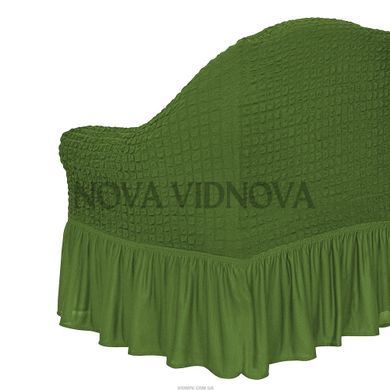 Чохол XXL BIG SIZE на диван &mdash; Оборка (Зелений-507) CH-D-OB-102-Green-XXL//4 фото
