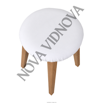 Велюровий чохол на круглий табурет Nova Comfort (Білий)