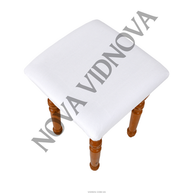 Велюровий чохол на квадратний табурет Nova Comfort (Білий)