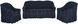 Комплект чохлів XXL на великий диван та 2 крісла з оборкою (Графіт)