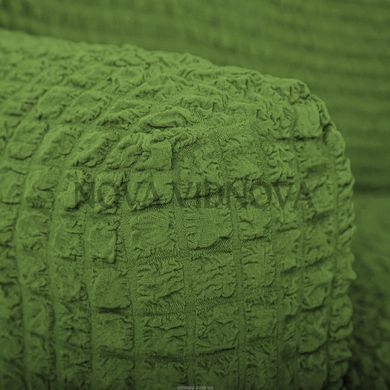 Чехол на угловой диван и 1 кресло &mdash; Цельный (Зеленый) CH-UG+1-305-Green//4 фото