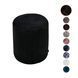 Велюровий чохол на круглий пуф (Чорний)