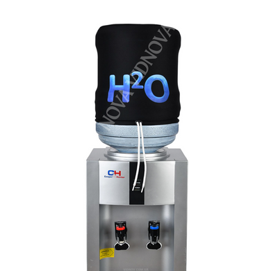 Чехол на бутыль 19 л &laquo;Черный-H2o&raquo; (Для кулера) CH-KULER-BLACK-H2o//2 фото
