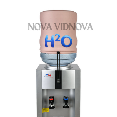 Чохол на бутель 19 л "Рожевий-H2o (Для кулера) CH-KULER-ROZ-H2o//2 фото