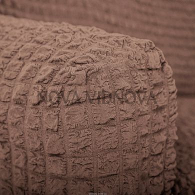 Чехол на угловой диван и 1 кресло &mdash; Цельный (Кофе с молоком) CH-UG+1-305-BR//4 фото