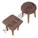 Чохол на табурет універсальний для різних форм (Кава з молоком)