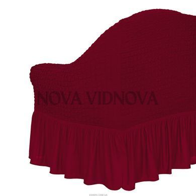 Чохол XXL BIG SIZE на диван &mdash; Оборка (Бордовий) CH-D-OB-102-B-XXL//4 фото