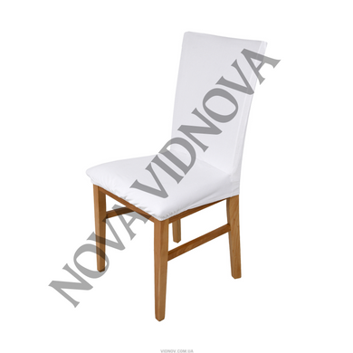 Комплект із 4 шт велюрових чохлів на стільці Nova Comfort (Білий)