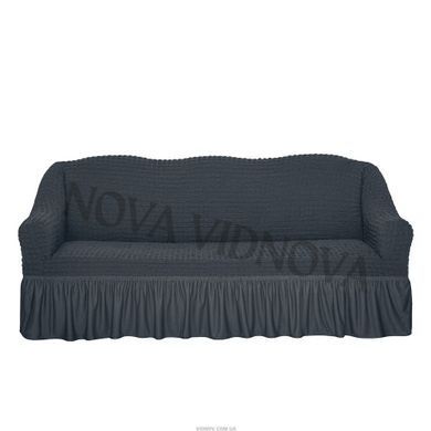 Чехол XXL BIG SIZE на диван &mdash; Оборка (Графит) CH-D-OB-102-G-XXL//4 фото