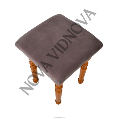 Велюровий чохол на квадратний табурет Nova Comfort (Капучино)