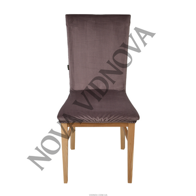 Комплект із 6 шт велюрових чохлів на стільці Nova Comfort (Капучино)