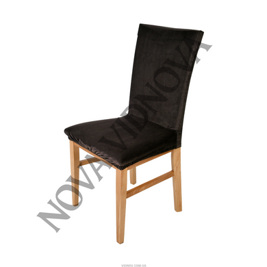 Комплект із 6 шт велюрових чохлів на стільці Nova Comfort (Шоколад)