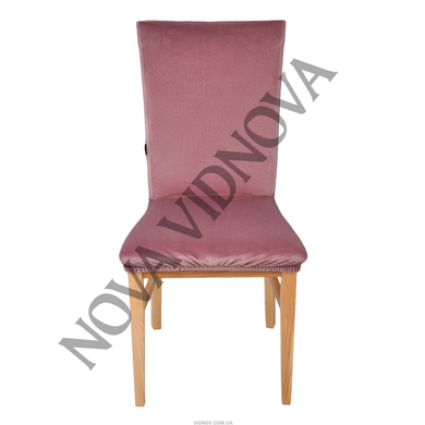 Комплект із 6 шт велюрових чохлів на стільці Nova Comfort (Пудра)