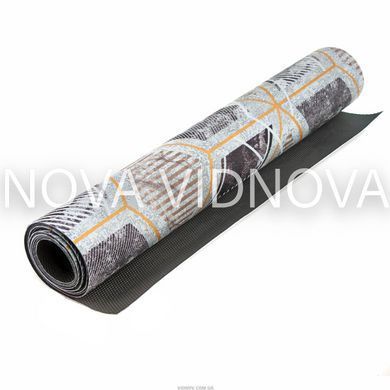 AquaZone &ndash; килимок з принтом &ldquo;КомфортБезКовзання&rdquo; 65см- 1пог.м "Grafitkub 206"