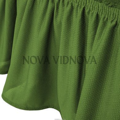 Чехол XXL BIG SIZE на угловой диван &mdash; Оборка (Зеленый) CH-UG-OB-108-XXL-Green//4 фото