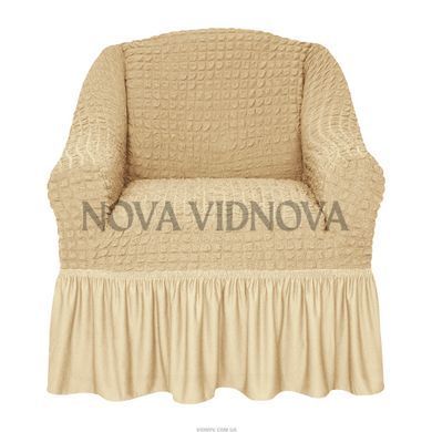 Чохол XXL BIG SIZE на крісло &mdash; Оборка (Молочний) CH-KR-XXL-OB-W//4 фото