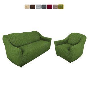 Чохол XXL BIG SIZE на диван та 1 крісло &mdash; Цільний (Зелений) CH-D+1-XXL-Green//4 фото
