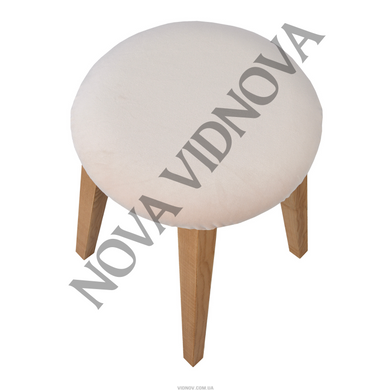 Велюровий чохол на круглий табурет Nova Comfort (Бежевий)