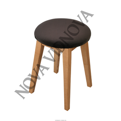 Велюровий чохол на круглий табурет Nova Comfort (Шоколад)