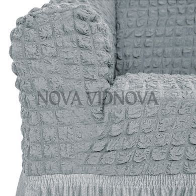 Чохол XXL BIG SIZE на диван та 1 крісло &mdash; Оборка (Сірий) CH-D+1-OB-XXL-GRI//4 фото