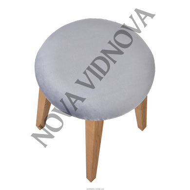 Велюровий чохол на круглий табурет Nova Comfort (Cірий)
