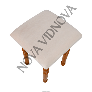 Велюровий чохол на квадратний табурет Nova Comfort (Бежевий)
